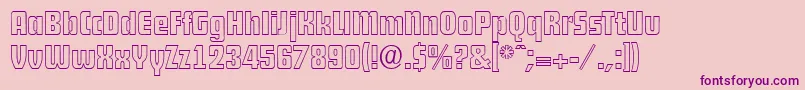 DekodisplayopenserialRegular Font – Purple Fonts on Pink Background