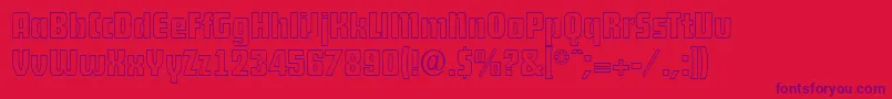 DekodisplayopenserialRegular Font – Purple Fonts on Red Background