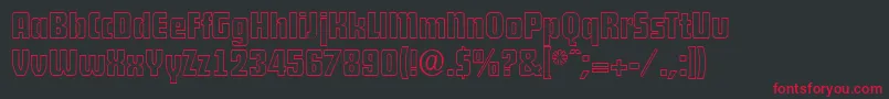 DekodisplayopenserialRegular Font – Red Fonts on Black Background
