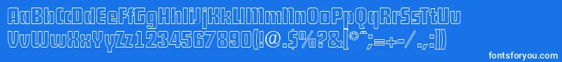 DekodisplayopenserialRegular Font – White Fonts on Blue Background