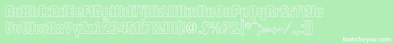 DekodisplayopenserialRegular Font – White Fonts on Green Background