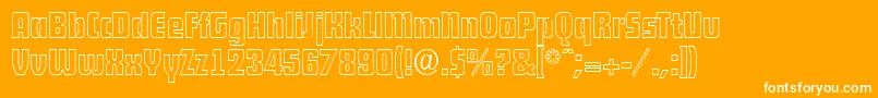 DekodisplayopenserialRegular Font – White Fonts on Orange Background