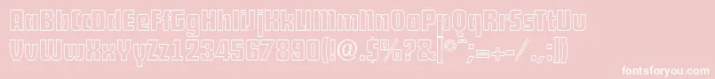 DekodisplayopenserialRegular Font – White Fonts on Pink Background