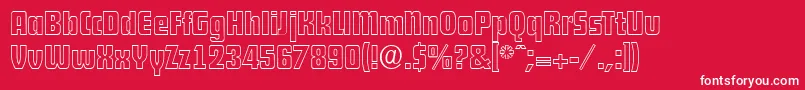 DekodisplayopenserialRegular Font – White Fonts on Red Background