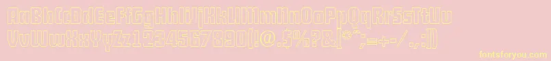 DekodisplayopenserialRegular Font – Yellow Fonts on Pink Background