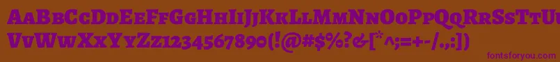 AlegreyascBlack Font – Purple Fonts on Brown Background