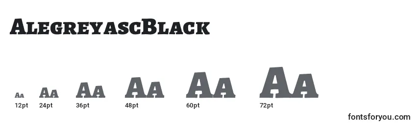 AlegreyascBlack Font Sizes