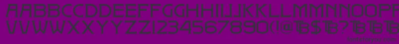 DkBadehaus-fontti – mustat fontit violetilla taustalla