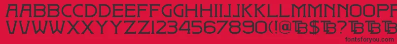DkBadehaus Font – Black Fonts on Red Background