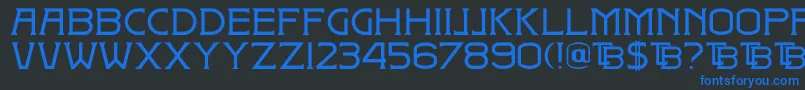 DkBadehaus Font – Blue Fonts on Black Background