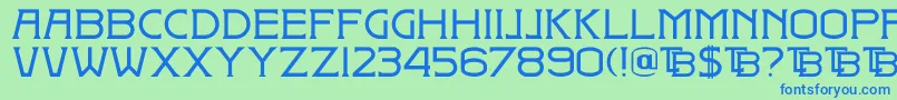 DkBadehaus Font – Blue Fonts on Green Background