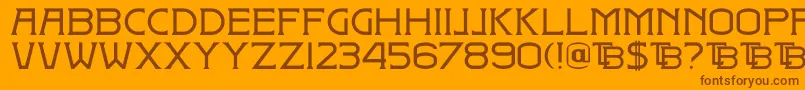 DkBadehaus Font – Brown Fonts on Orange Background
