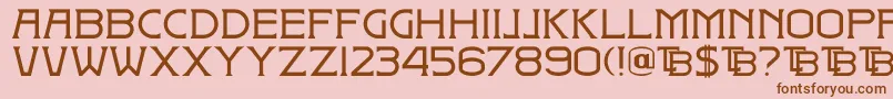 DkBadehaus Font – Brown Fonts on Pink Background