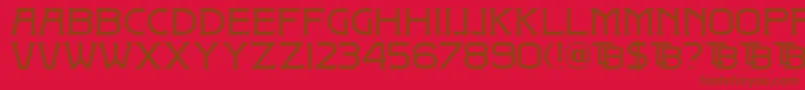 Police DkBadehaus – polices brunes sur fond rouge