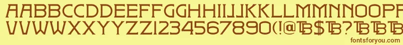 DkBadehaus Font – Brown Fonts on Yellow Background