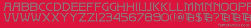 DkBadehaus Font – Gray Fonts on Red Background