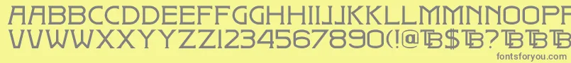 DkBadehaus Font – Gray Fonts on Yellow Background