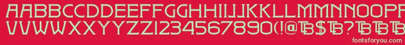 DkBadehaus Font – Green Fonts on Red Background