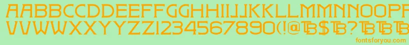 DkBadehaus Font – Orange Fonts on Green Background