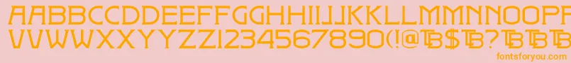 DkBadehaus Font – Orange Fonts on Pink Background