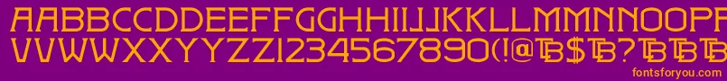 DkBadehaus Font – Orange Fonts on Purple Background