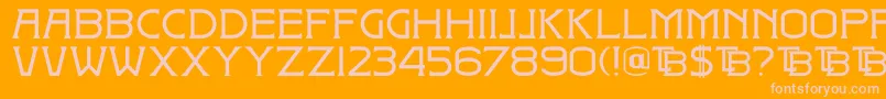 DkBadehaus Font – Pink Fonts on Orange Background