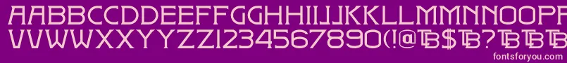 DkBadehaus Font – Pink Fonts on Purple Background