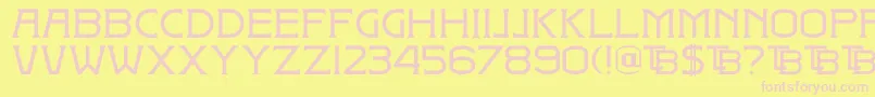 DkBadehaus Font – Pink Fonts on Yellow Background