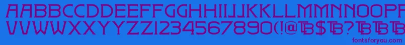DkBadehaus Font – Purple Fonts on Blue Background