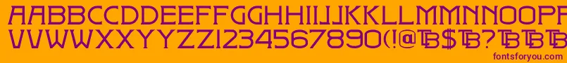 DkBadehaus Font – Purple Fonts on Orange Background
