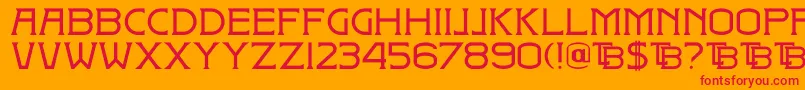 DkBadehaus Font – Red Fonts on Orange Background