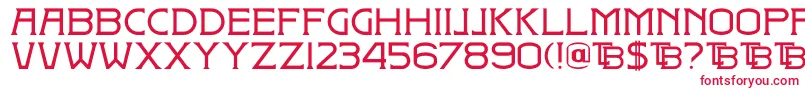 DkBadehaus Font – Red Fonts on White Background