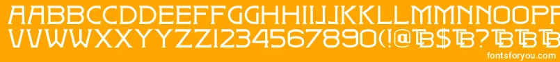 DkBadehaus Font – White Fonts on Orange Background