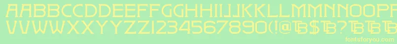 DkBadehaus Font – Yellow Fonts on Green Background