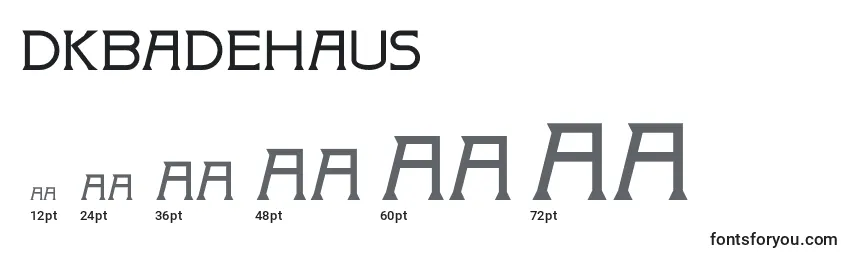 Размеры шрифта DkBadehaus