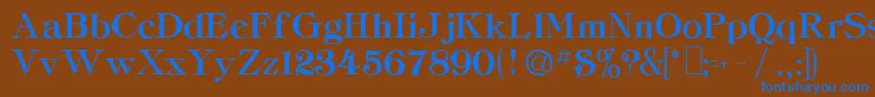 CordellaHeavyRegular Font – Blue Fonts on Brown Background