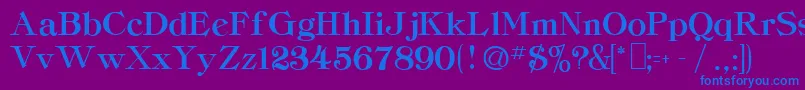 CordellaHeavyRegular Font – Blue Fonts on Purple Background