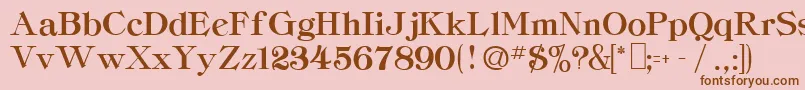 CordellaHeavyRegular Font – Brown Fonts on Pink Background