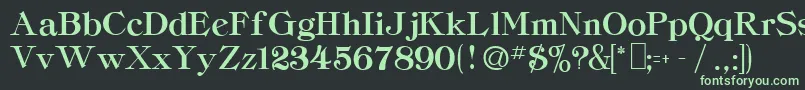 CordellaHeavyRegular Font – Green Fonts on Black Background