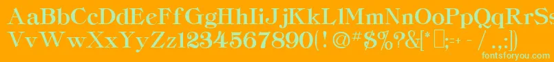 CordellaHeavyRegular Font – Green Fonts on Orange Background