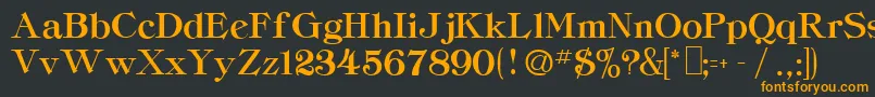 CordellaHeavyRegular Font – Orange Fonts on Black Background