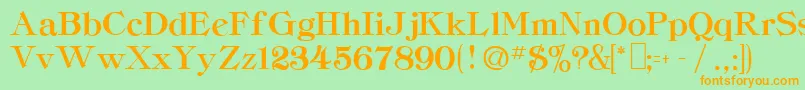 CordellaHeavyRegular Font – Orange Fonts on Green Background