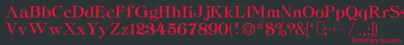 CordellaHeavyRegular Font – Red Fonts on Black Background