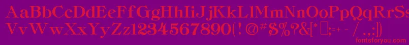 CordellaHeavyRegular Font – Red Fonts on Purple Background