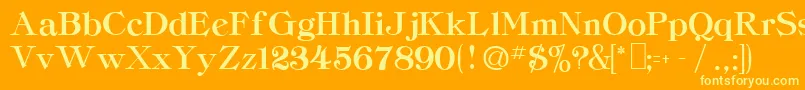 CordellaHeavyRegular Font – Yellow Fonts on Orange Background