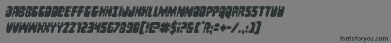 Bubblebuttcondital Font – Black Fonts on Gray Background