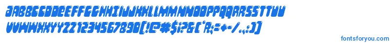 Bubblebuttcondital Font – Blue Fonts on White Background