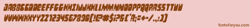 Bubblebuttcondital Font – Brown Fonts on Pink Background