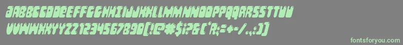 Bubblebuttcondital Font – Green Fonts on Gray Background