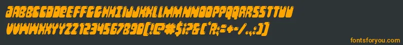 Bubblebuttcondital Font – Orange Fonts on Black Background